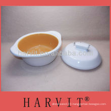 Stock ceramic soup bowl with cover